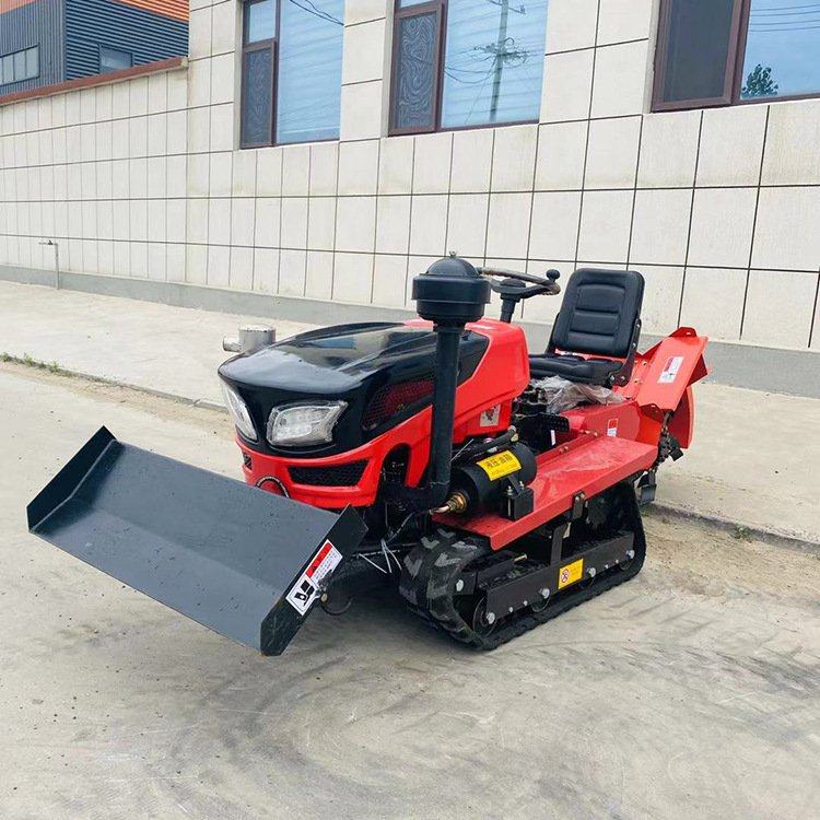 农用履带式拖拉机水旱田两用微耕机35马力除草机果园适用
