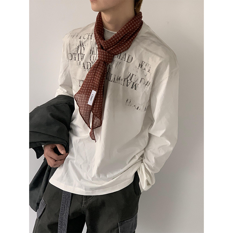 古早感百搭新款100%亚麻丝巾