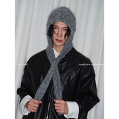 CiKC 小众时髦穿插围巾一体针织帽男女保暖巴拉克拉法帽护颈围脖