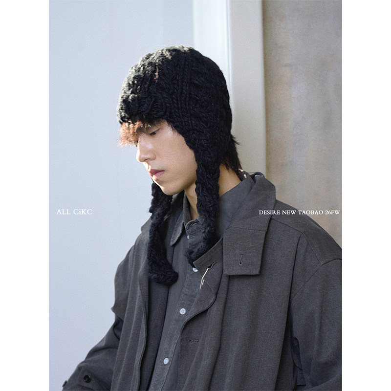 韩国新款手工钩织护耳包头帽