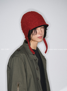 CiKC 日系复古护耳雷锋帽男女秋冬加厚保暖ins飞行帽高级感显脸小