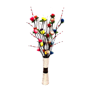 仿真花落地假花装饰花瓶干花花束玄关摆设件大花干枝插花永生花艺