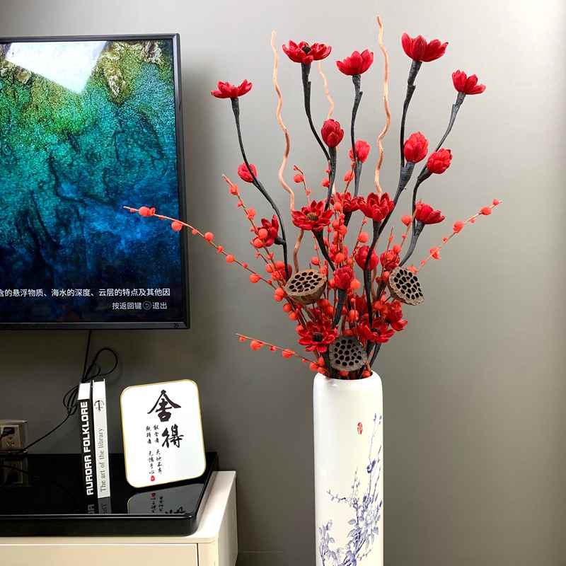 客厅落地落地干花装饰摆件KS