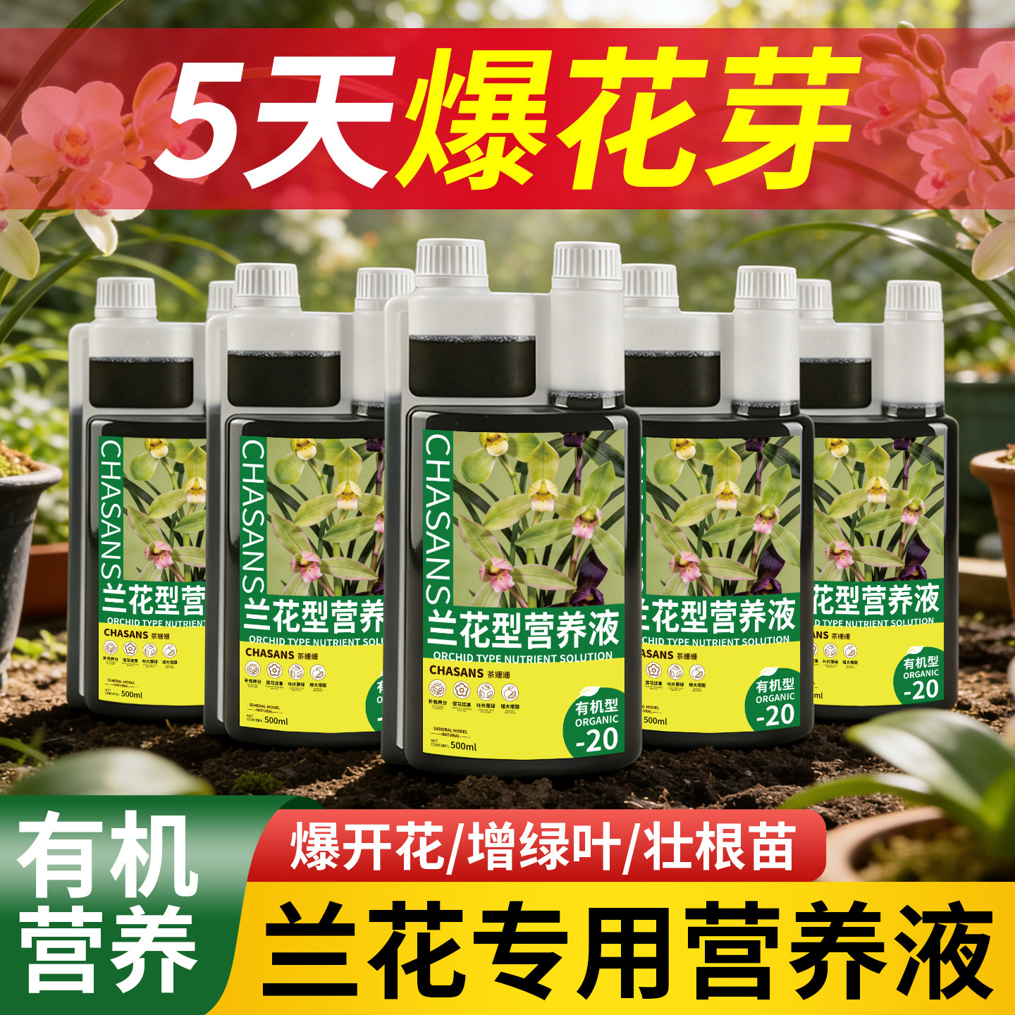 兰花专用肥料专用肥多箭素爆芽素专用营养液促进开花液体肥营养肥