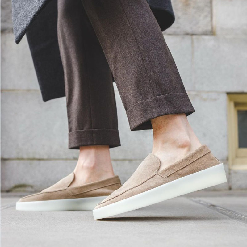 一脚蹬真皮乐福鞋板鞋休闲