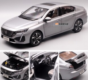 国产原厂1：18东风标致2022款新408合金全开汽车模型礼物摆件送展