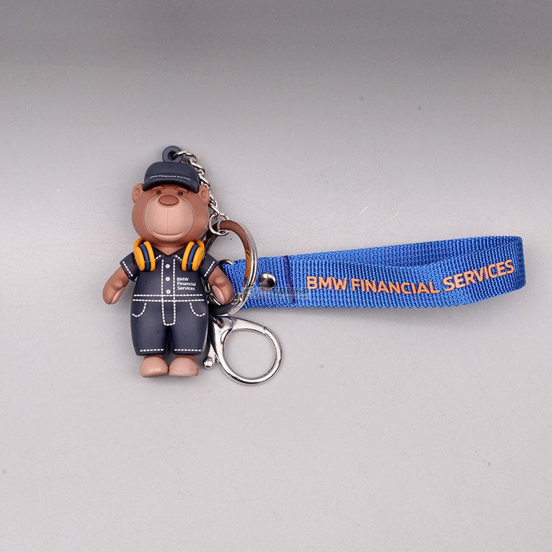 宝马金融盲盒熊橡胶钥匙扣