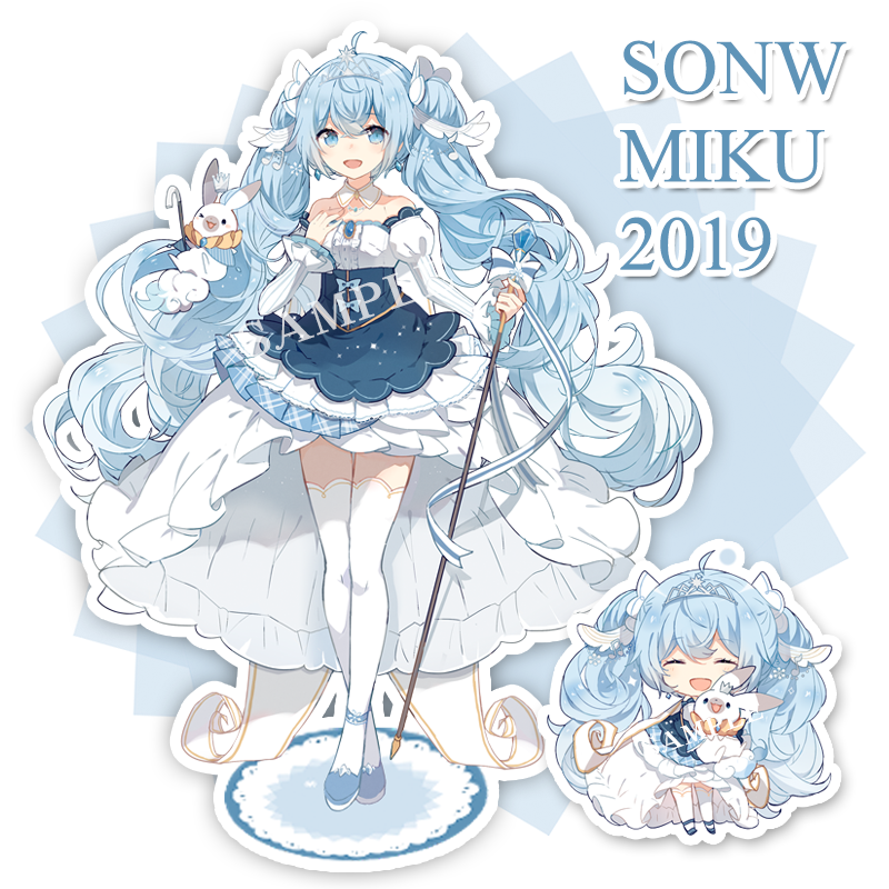 初音未来立牌雪初音钥匙扣2019snowmiku公主挂件周边