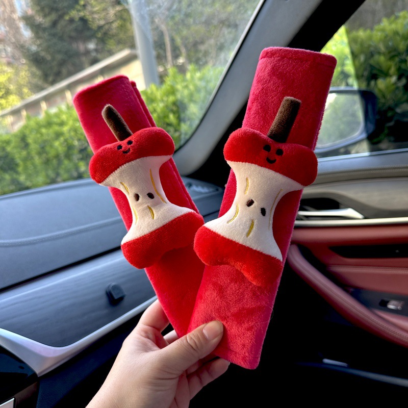 卡通可爱蝴蝶结苹果核汽车内饰安