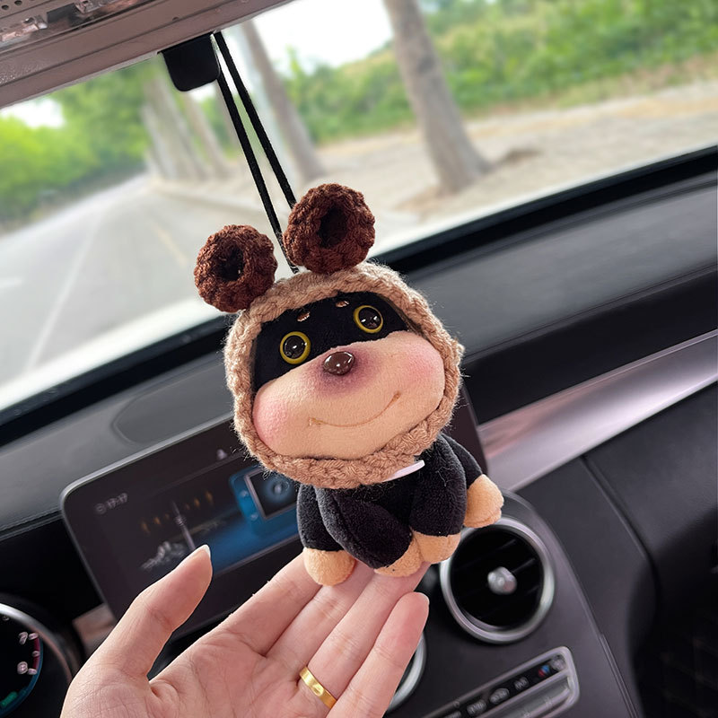 车载挂件2025新款蜜蜂狗玩偶公仔