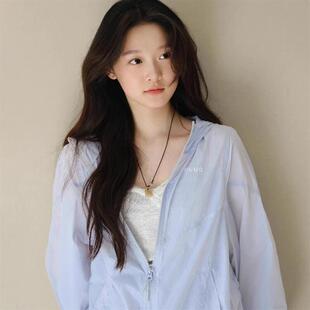 日系连帽防晒衣女款夏季小个子休闲透气皮肤衣外套轻薄防晒上衣潮