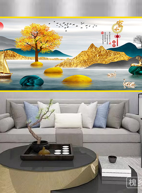 2026新款金山卧室床头自粘装饰画墙贴纸画客厅房间沙发背景墙壁纸
