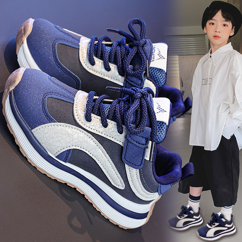 今年新品男童鞋子新款季儿童运动鞋中大童男孩休闲防滑跑步阿甘鞋