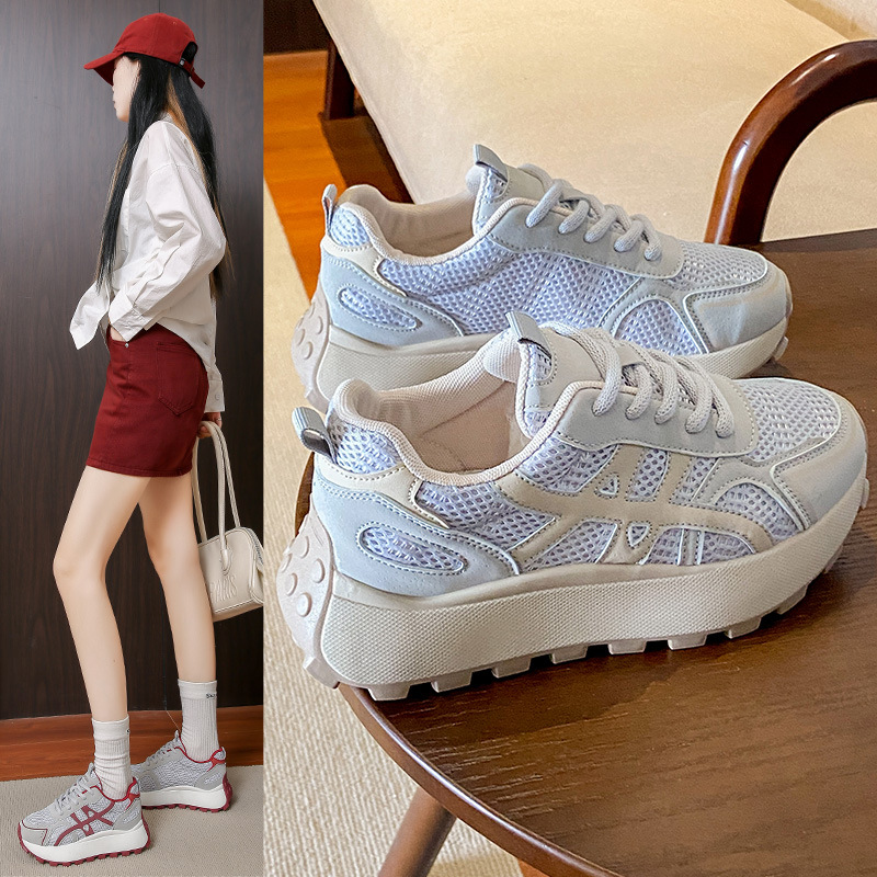 香港撤柜季新款韩版透气阿甘鞋女ins学生休闲鞋女老爹跑步女鞋F