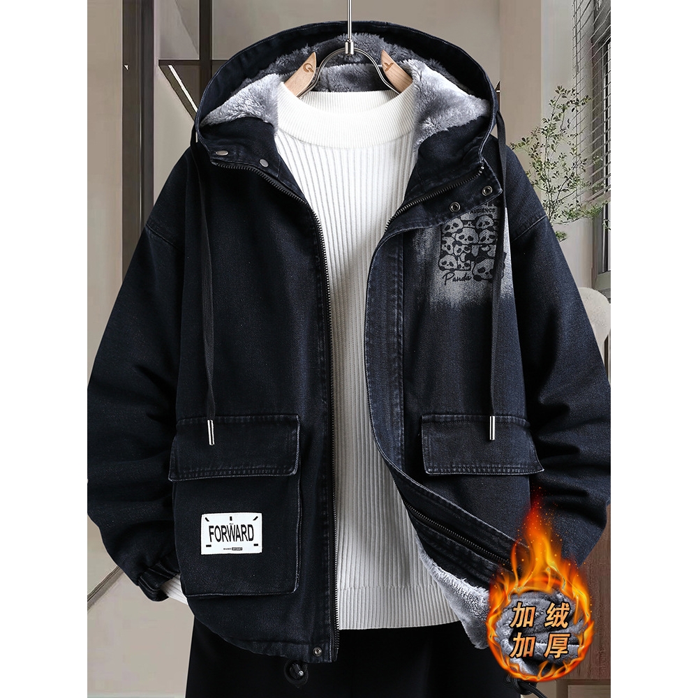 香港撤柜青少年学生新款冬季加绒加厚外套男帅气大童潮流棉服港风