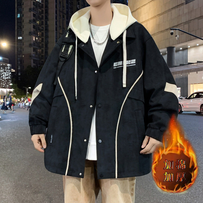 德国冬季青少年棉衣外套男孩初中高中学生加棉加厚夹克大童冬装褂