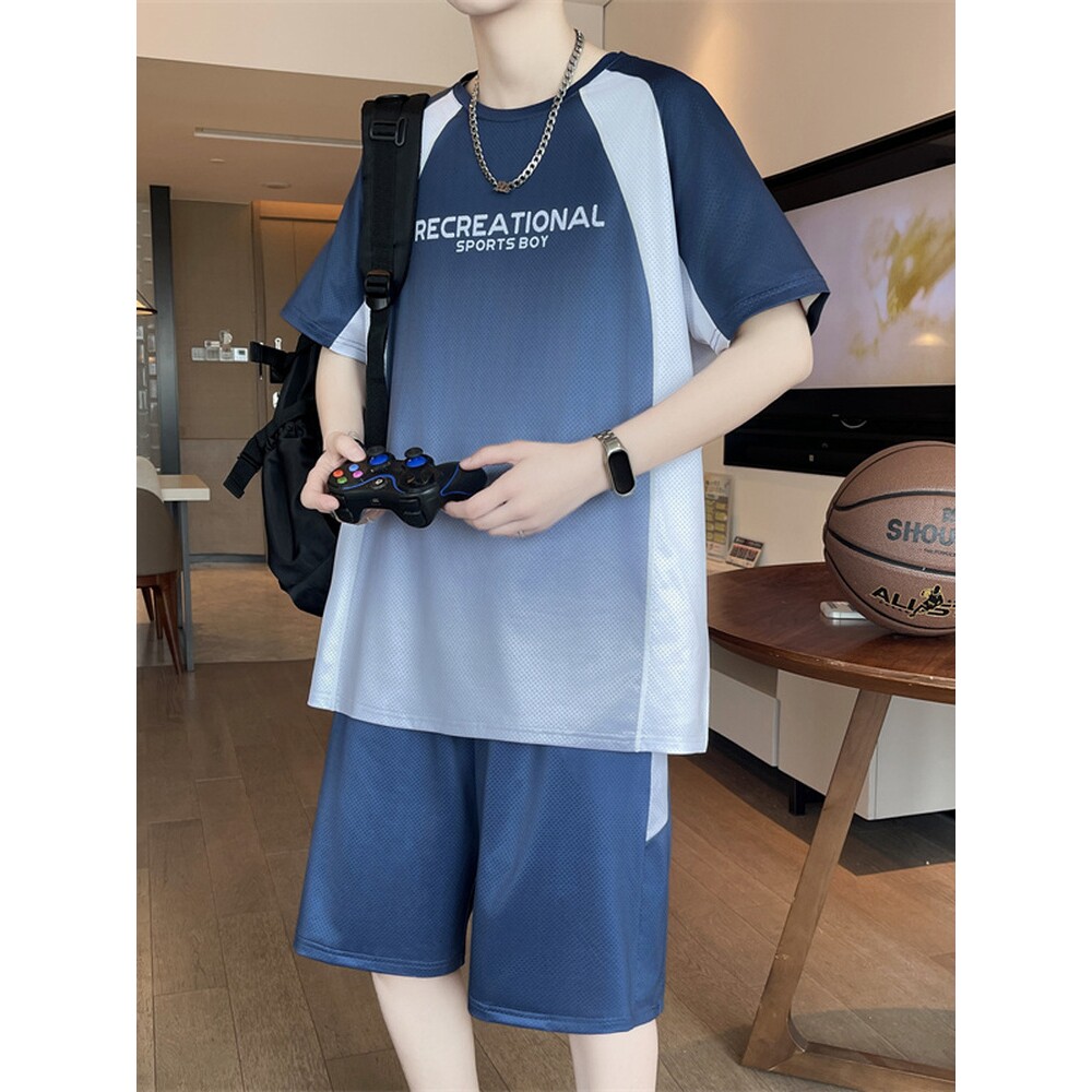 德国青少年冰丝速干短袖t恤男孩运动球衣夏季初中学生大童篮球服