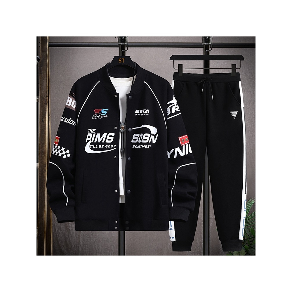 香港撤柜季青少年夹克棒球服套装岁男孩初中学生运动开衫外套