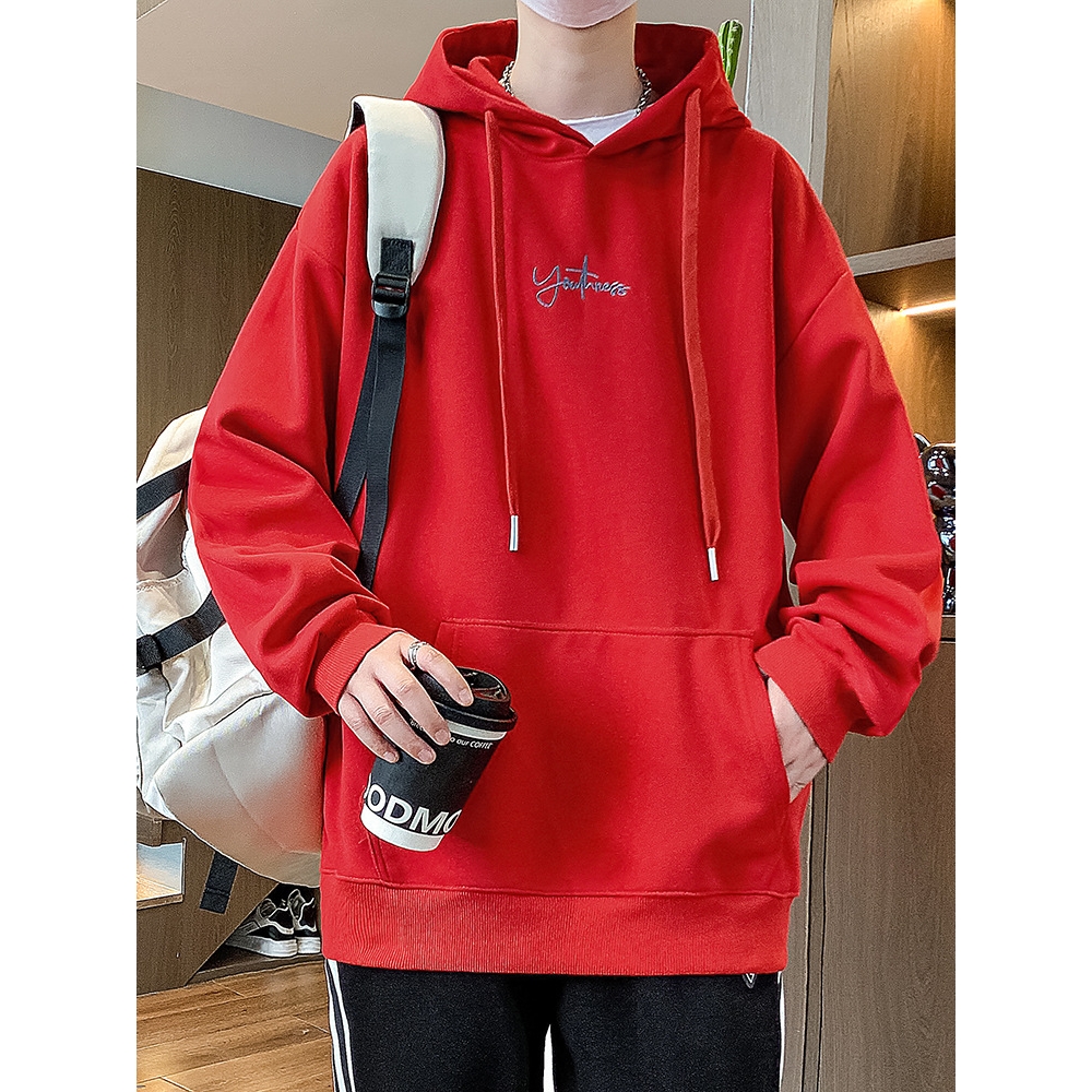 香港撤柜季连帽卫衣男孩初高中学生打底衫上衣岁青少年大童外套