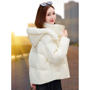 欧洲站白鸭绒羽绒服女款冬季短款新款爆款小个子加厚妈妈防寒外套