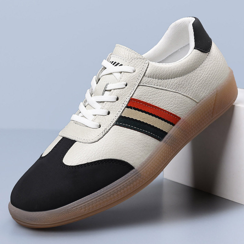 德国男鞋新款冬季真皮德训鞋青少年小白鞋休闲运动板鞋男款阿甘鞋