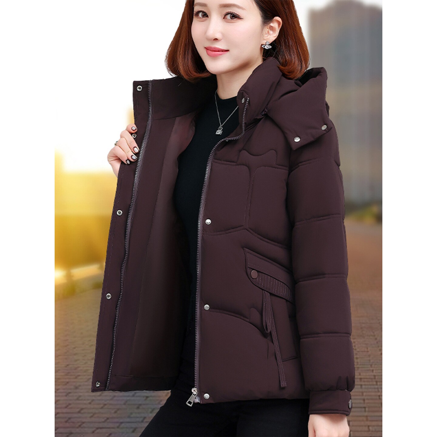 欧洲站冬季羽绒棉衣棉服女士年新款爆款中年妈妈短款加厚棉袄女外