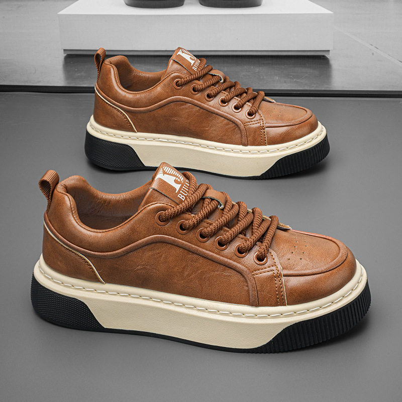 德国男鞋新款季透气黑色低帮板鞋男款潮流百搭软底运动休闲潮鞋