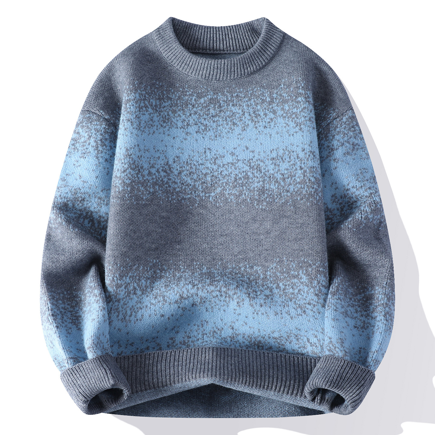 香港撤柜冬季加厚毛衣男孩初中高中学生针织打底衫青少年大童保暖