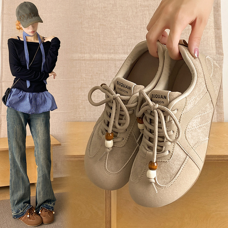 香港撤柜时尚麂皮百搭乐福鞋季新款ins平底小皮鞋学生K