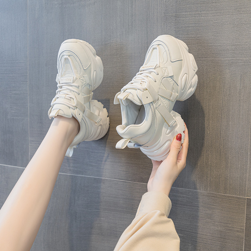 今年新品年季新款气垫底厚底百搭休闲透气增高鞋运动休闲鞋老爹鞋