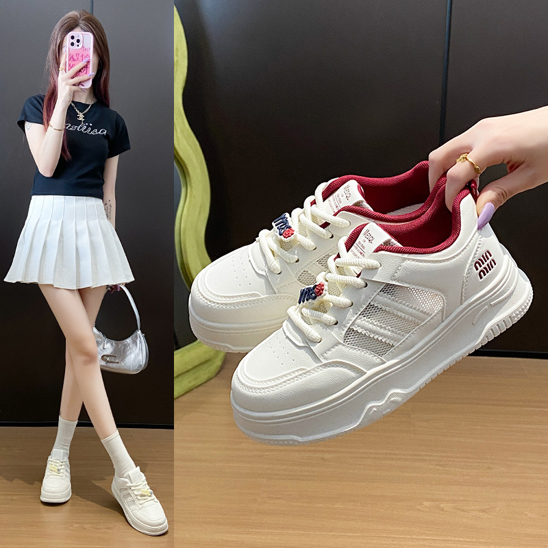 欧洲新品厚底小白鞋女季新款韩版女学生休闲运动百搭板鞋街拍F