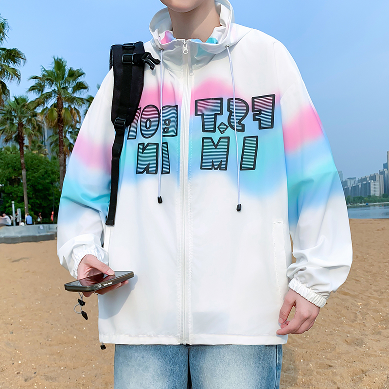 流行优选夏季冰丝防晒衣男生初中生连帽防晒服青少年大童学生轻薄