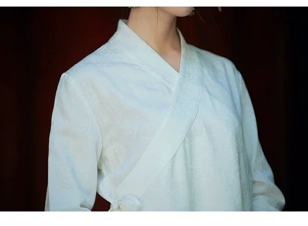 秋冬款禅意交领系带汉服改良文艺复古新中式茶服中衣唐装上衣大码