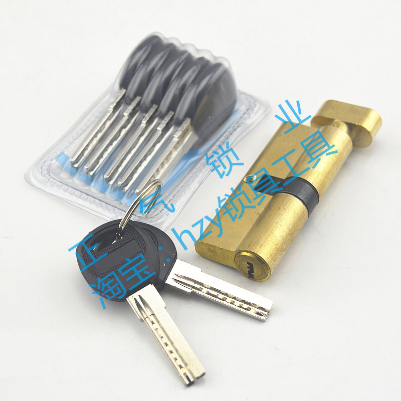 sx093〗单开全铜大葫芦锁芯塑钢门防盗门锁芯超b木门9钥匙随机