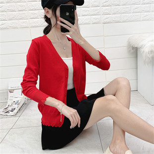 短款外套薄毛衣女春秋冬百搭披肩外搭短装上衣修身针织开衫空调衫