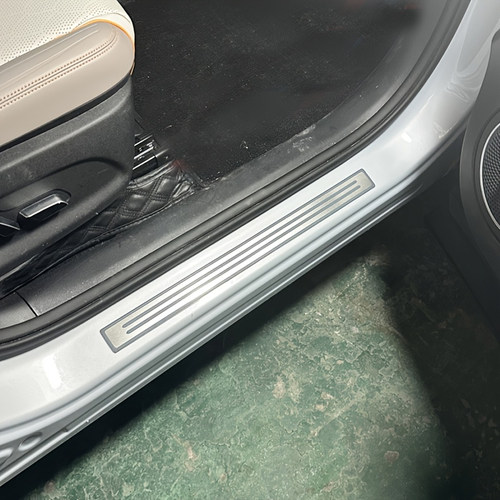 适用比亚迪/长安/长城门槛条防踩贴迎宾踏板装饰保护防刮蹭不锈钢