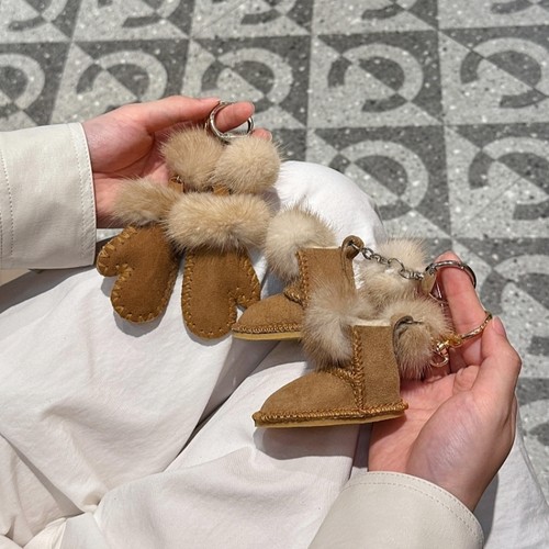 仿水貂毛钥匙扣毛毛包包挂件小拖鞋小靴子小手套挂件配饰包挂件