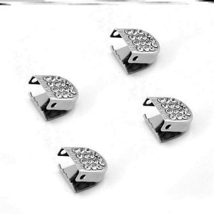 鞋扣卡扣夹扣带钻懒人鞋带扣子金属扣配件按压扣免系学生带头夹子