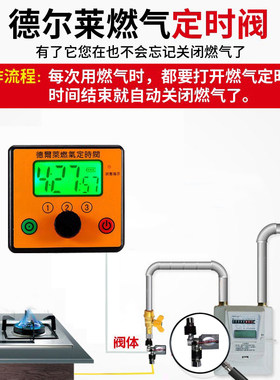 德尔燃气阀门开关自动切断