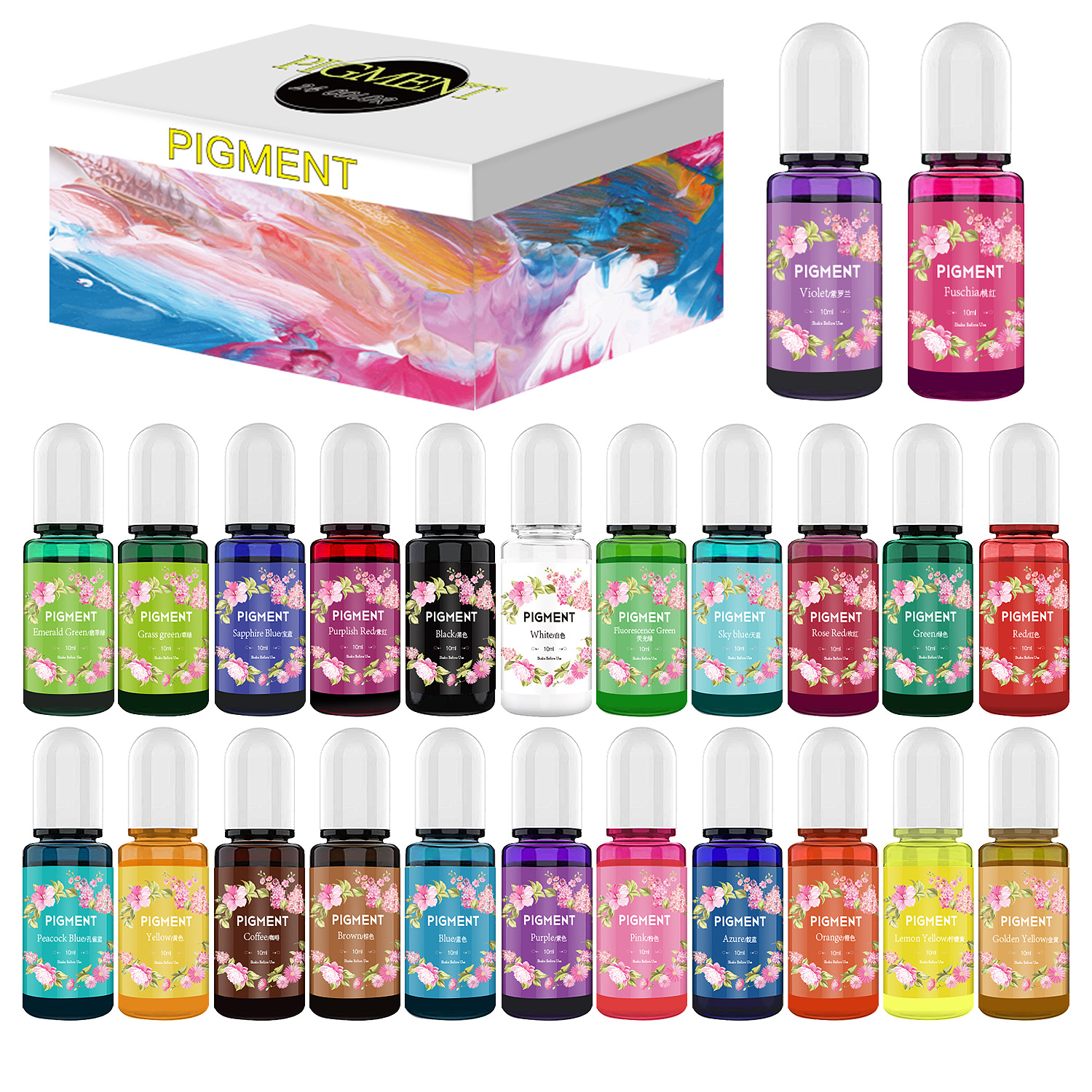 水晶滴胶ab胶调色剂透色颜料