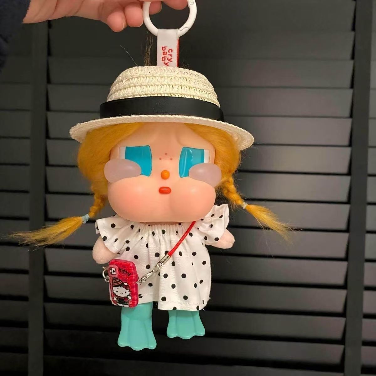 crybaby娃衣波点裙草帽套装