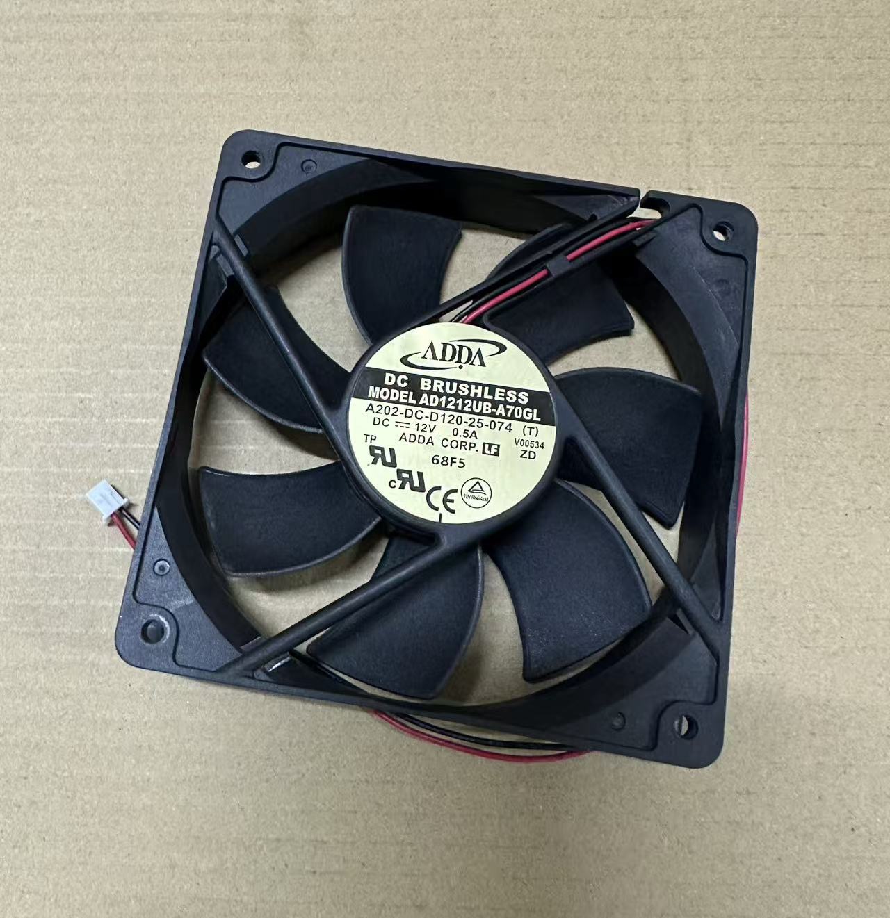 ADDA AD1212UB-A70GL 12025 12V 0.5A 12CM  120x120x25mm