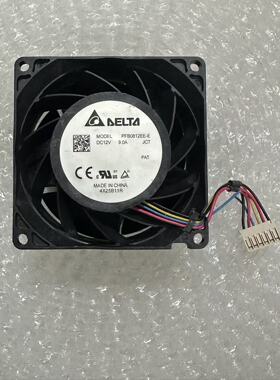 台达 PFB0812EE-E散热风扇，80x80x38mm，DC12V 9.0A 四线接口