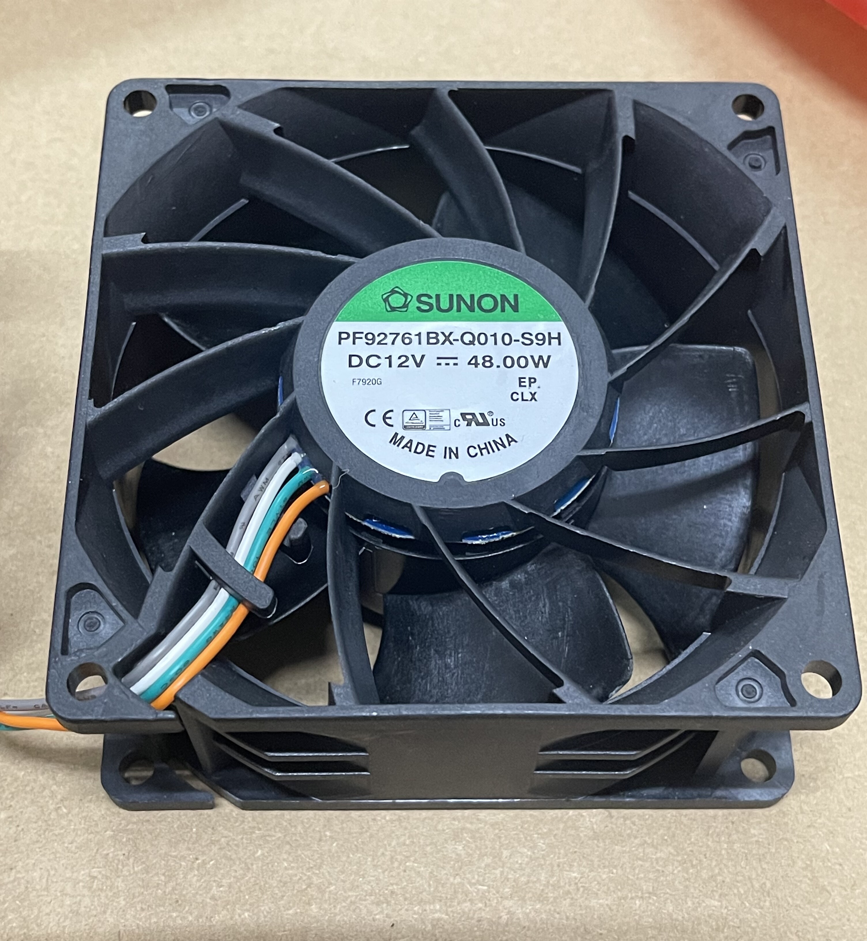建准SUNON建准PF92382B1-Q04U-HA9 DC 12V  48W服务器全新