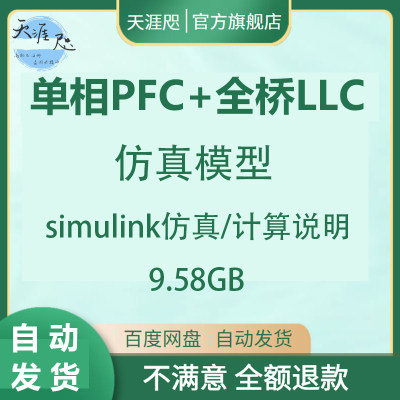 单相Boost PFC全桥LLC串联谐振开关电源Simulink/Matlab真模型