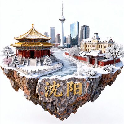 沈阳故宫金属浮雕立体冰箱贴旅游城市景点景区文创伴手礼国潮礼物