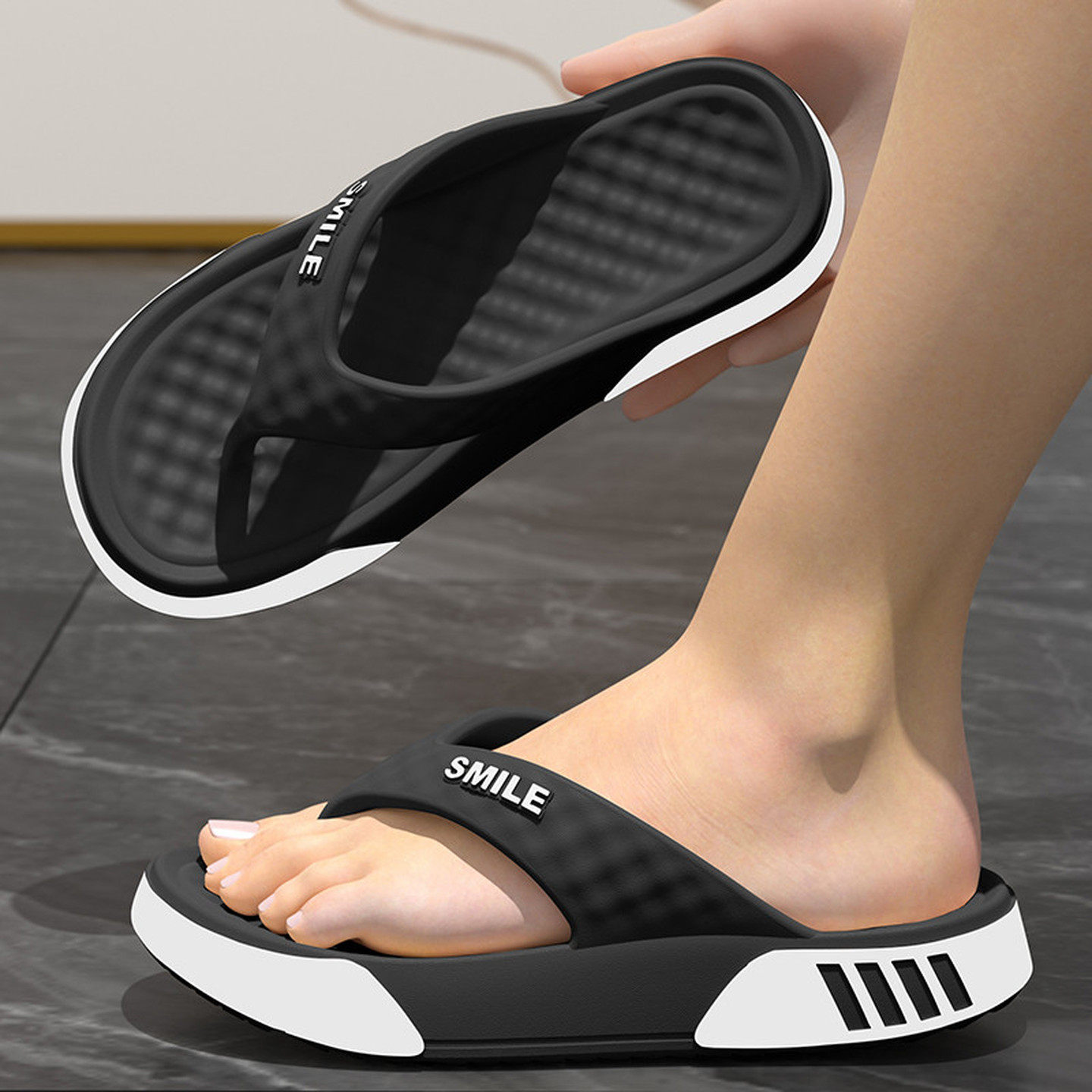 人字拖拖鞋男2026新款夏季外穿夹脚厚底防滑防臭耐磨沙滩拖鞋男士