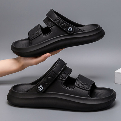 男士拖鞋可开车外穿2025新款中老年专用防臭防滑司机男款爸爸凉鞋