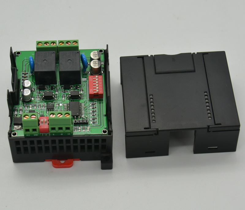 双路485通讯可编程继电器开发控制 485远程通讯 拨码开关地址编码