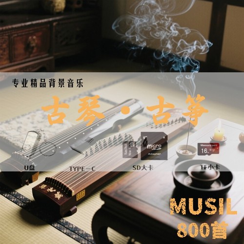 古琴U盘TF卡静心古典轻音乐茶室水疗美容院琴棋书画背景音乐